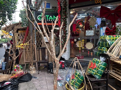 Set mô hình bánh chưng bánh tét mút xốp BIGSIZE [Gồm 01 chưng+ 02 tét] ĐK 40-50cm CHUNGTET-04